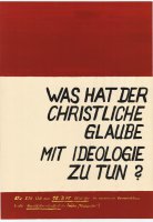 ESG-Plakat &quot;Was hat der christliche Glaube mit Ideologie zu tun?